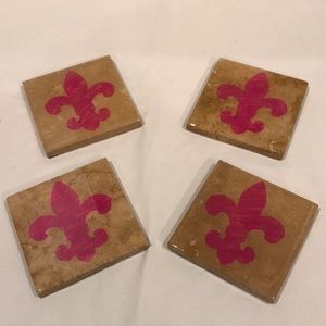 Handmade set of Breast Cancer Coasters